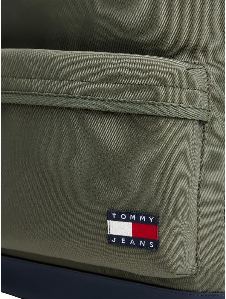 imageTommy Jeans Mens Essential Daily Dome Backpack MYSTIC PEBBLE One SizePewter GreenBlack