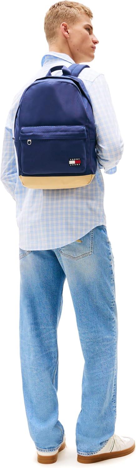 imageTommy Jeans Mens Essential Daily Dome Backpack MYSTIC PEBBLE One SizeVelvet Blue
