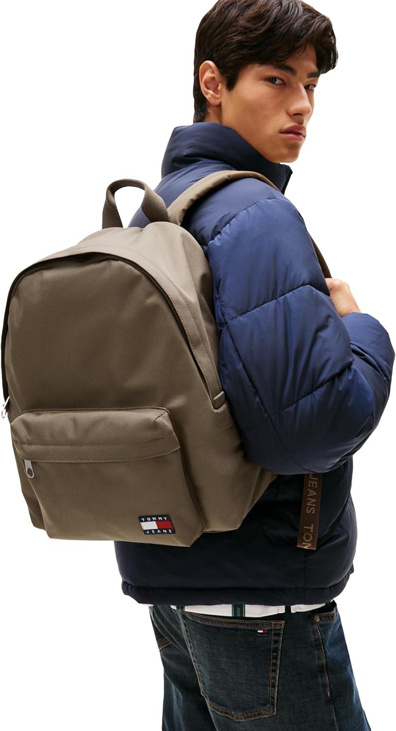 imageTommy Jeans Mens Essential Daily Dome Backpack MYSTIC PEBBLE One SizeVelvet Brown