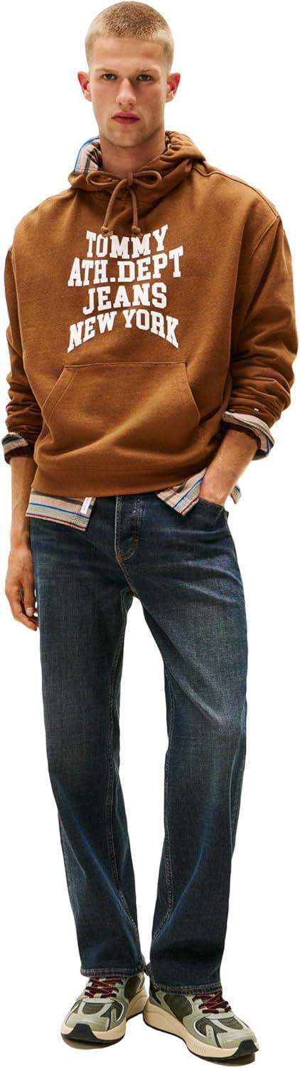 imageTommy Jeans Mens Regular Straight Stretch JeansDenim Dark Wash