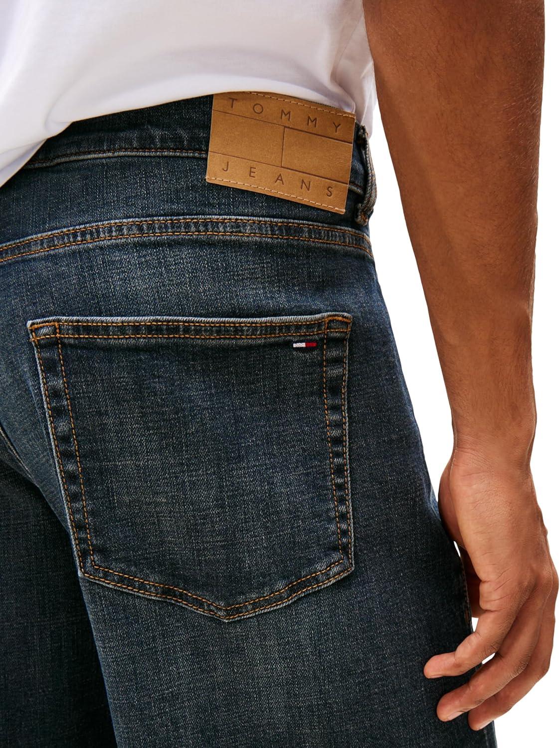 imageTommy Jeans Mens Relaxed Straight Stretch JeansDenim Dark