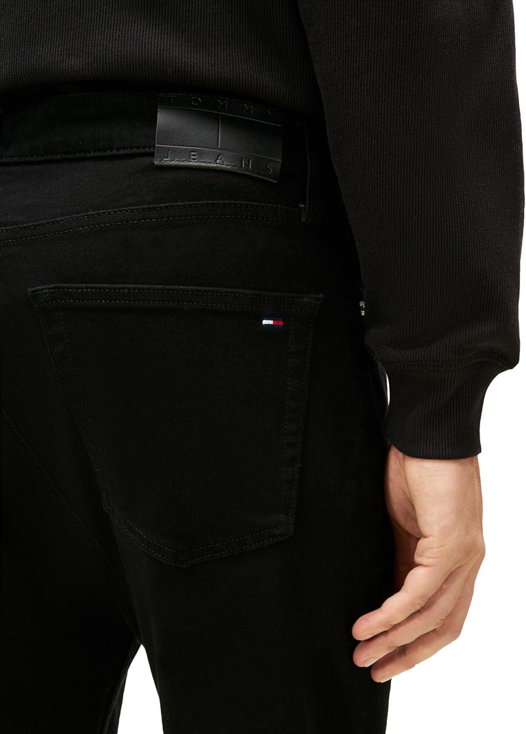 imageTommy Jeans Mens Slim Straight Stretch JeansDenim Black
