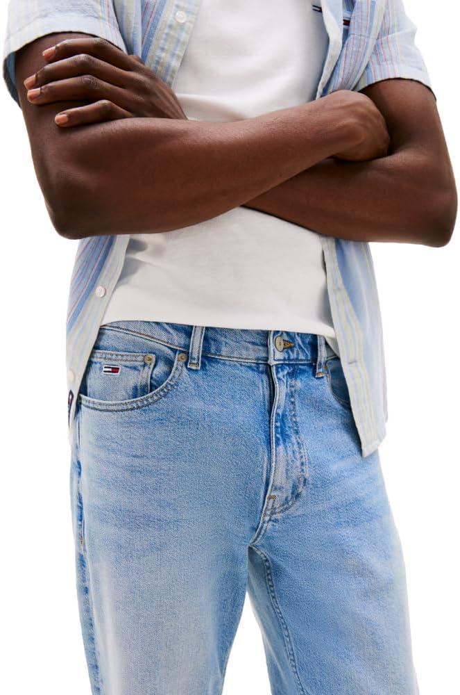 imageTommy Jeans Mens Slim Straight Stretch JeansDenim Light