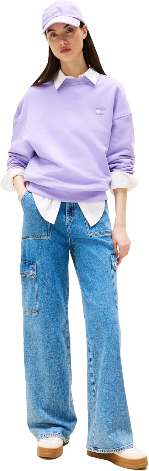 imageTommy Jeans Womens Claire High Rise Wide Leg JeansDenim Mid Light Blue