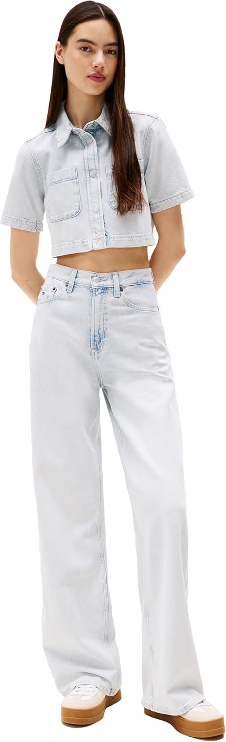 imageTommy Jeans Womens Claire High Rise Wide Leg JeansDenim Ultra Light