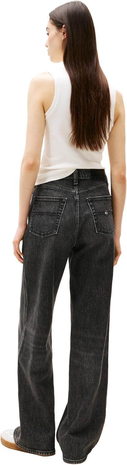 imageTommy Jeans Womens Claire High Rise Wide Leg JeansDenim Washed Black