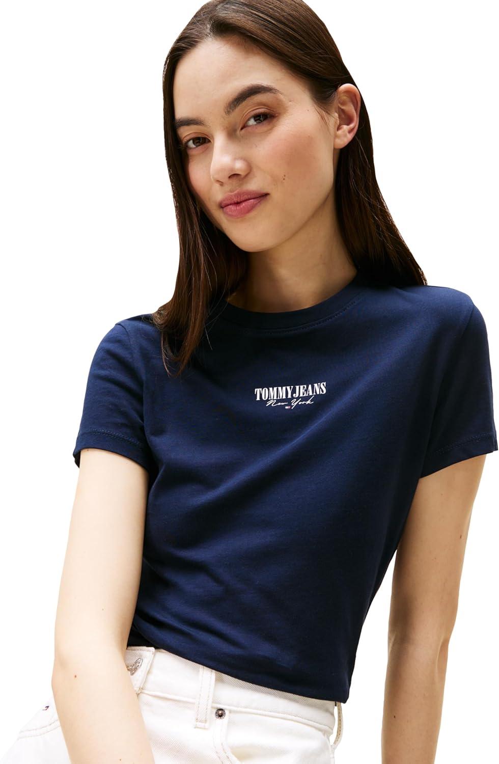 imageTommy Jeans Womens Graphic Tee with Printed Logo DesignDark Night Navy