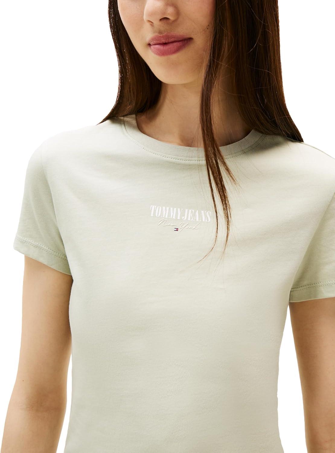 imageTommy Jeans Womens Graphic Tee with Printed Logo DesignMisty Sage