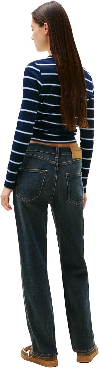 imageTommy Jeans Womens Layla High Rise Slim Straight JeansDark Wash