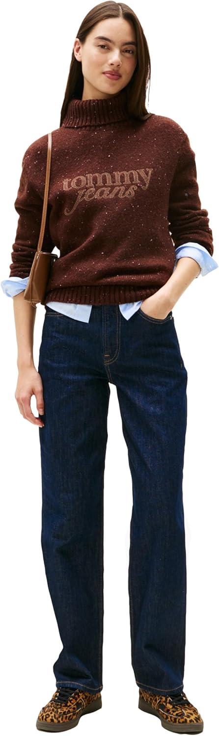 imageTommy Jeans Womens Layla High Rise Slim Straight JeansDeep Denim Dark