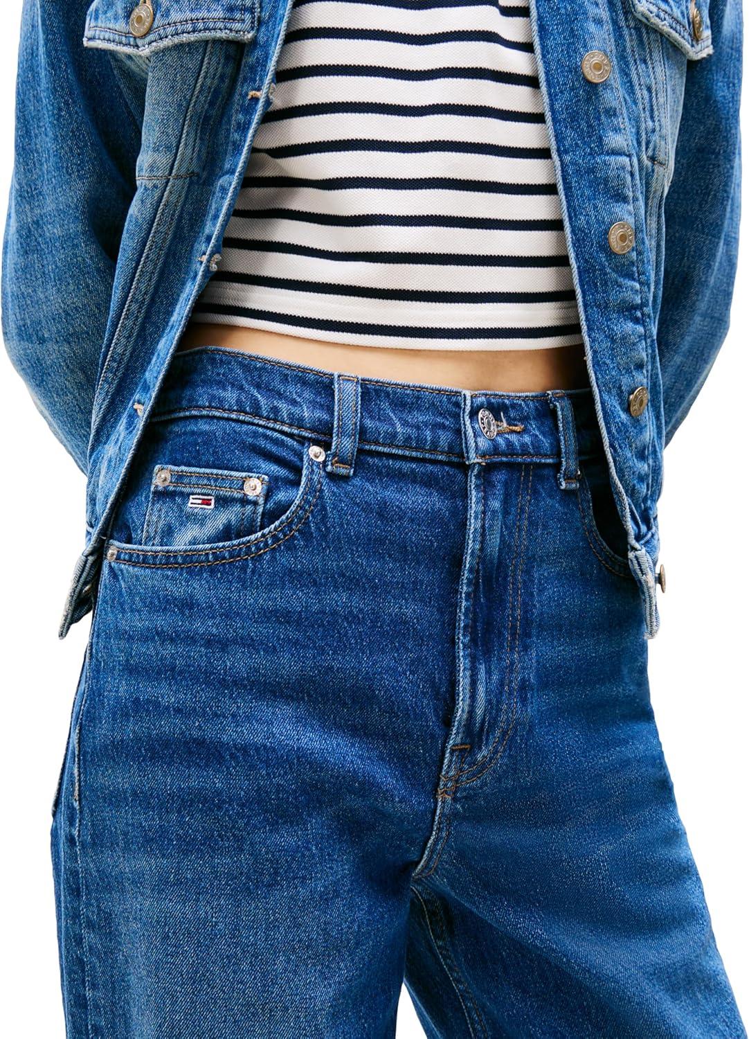 imageTommy Jeans Womens Layla High Rise Slim Straight JeansDenim Dark