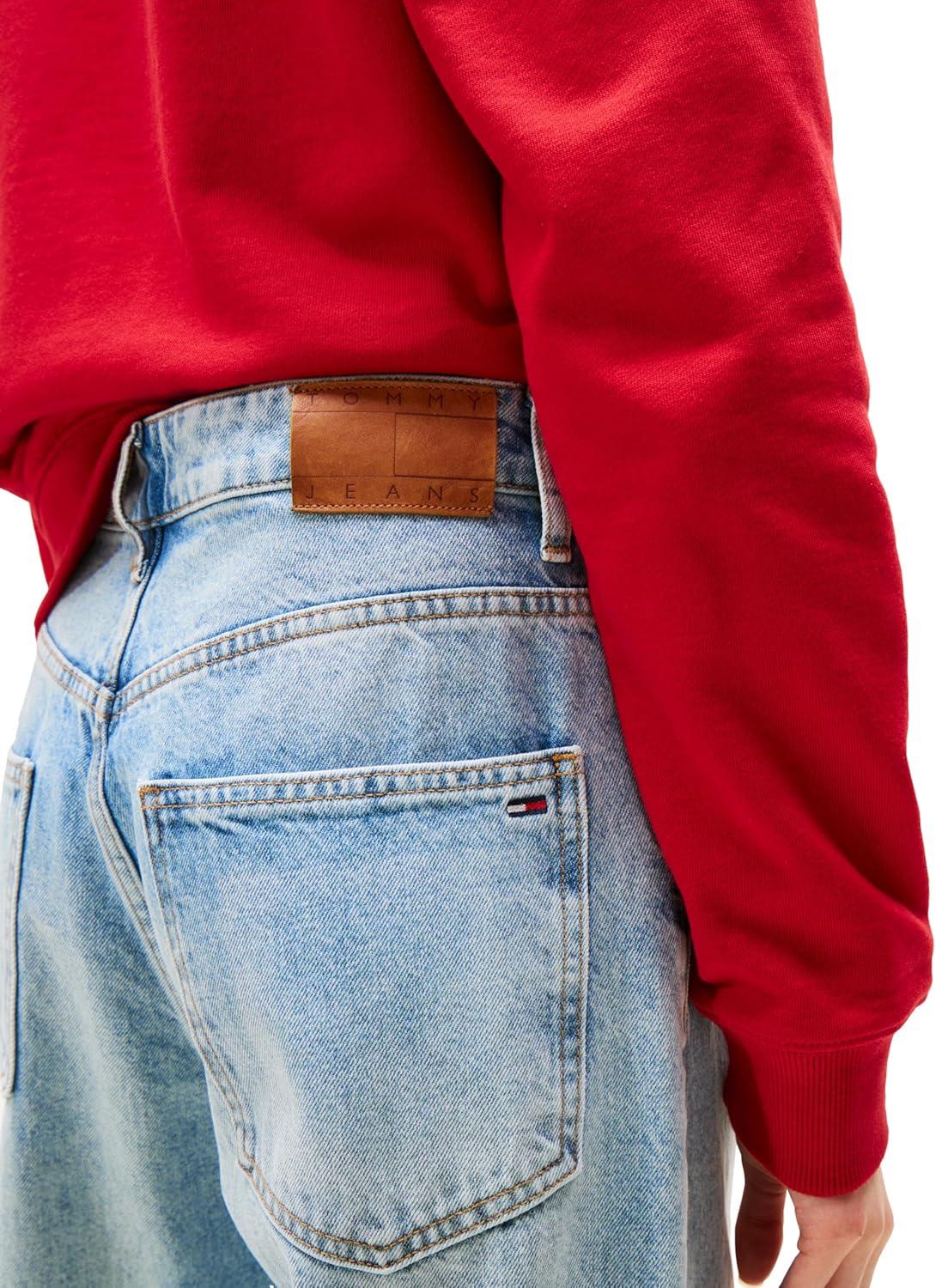 imageTommy Jeans Womens Mia Mid Rise Relaxed Straight JeansDenim Mid Light Blue