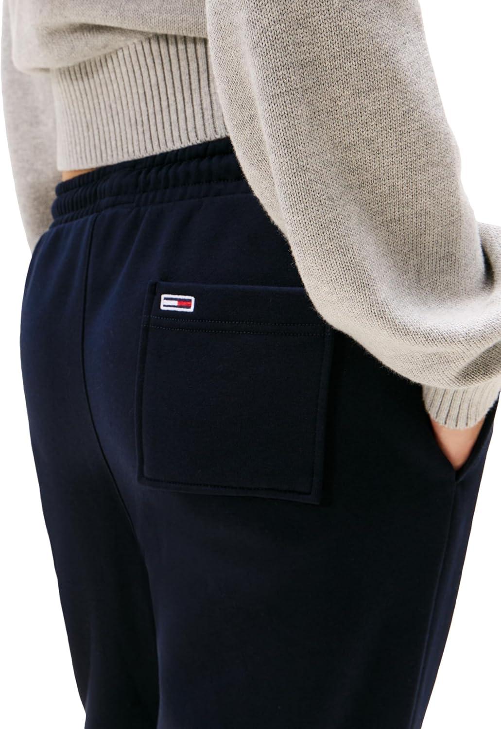 imageTommy Jeans Womens Regular Logo Jogger Sweatpants with Drawstring TiesDesert Sky