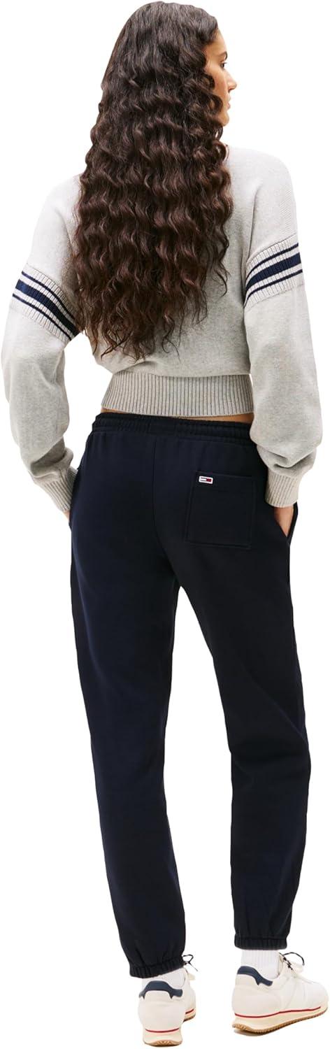 imageTommy Jeans Womens Regular Logo Jogger Sweatpants with Drawstring TiesDesert Sky