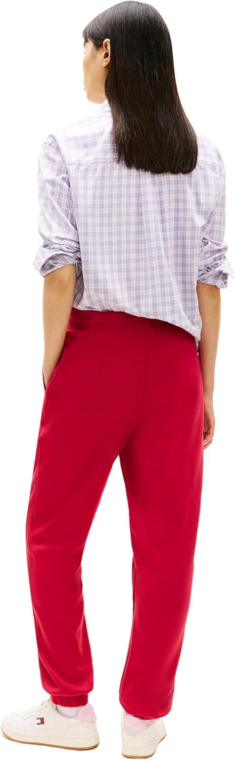 imageTommy Jeans Womens Relaxed Printed Logo Jogger SweatpantsRuby Rhubarb