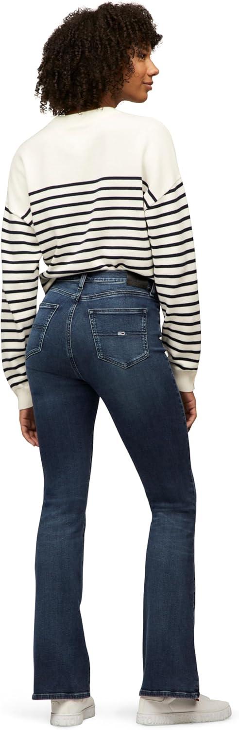 imageTommy Jeans Womens Sylvia High Rise Flare JeansDenim Washed Blue Black