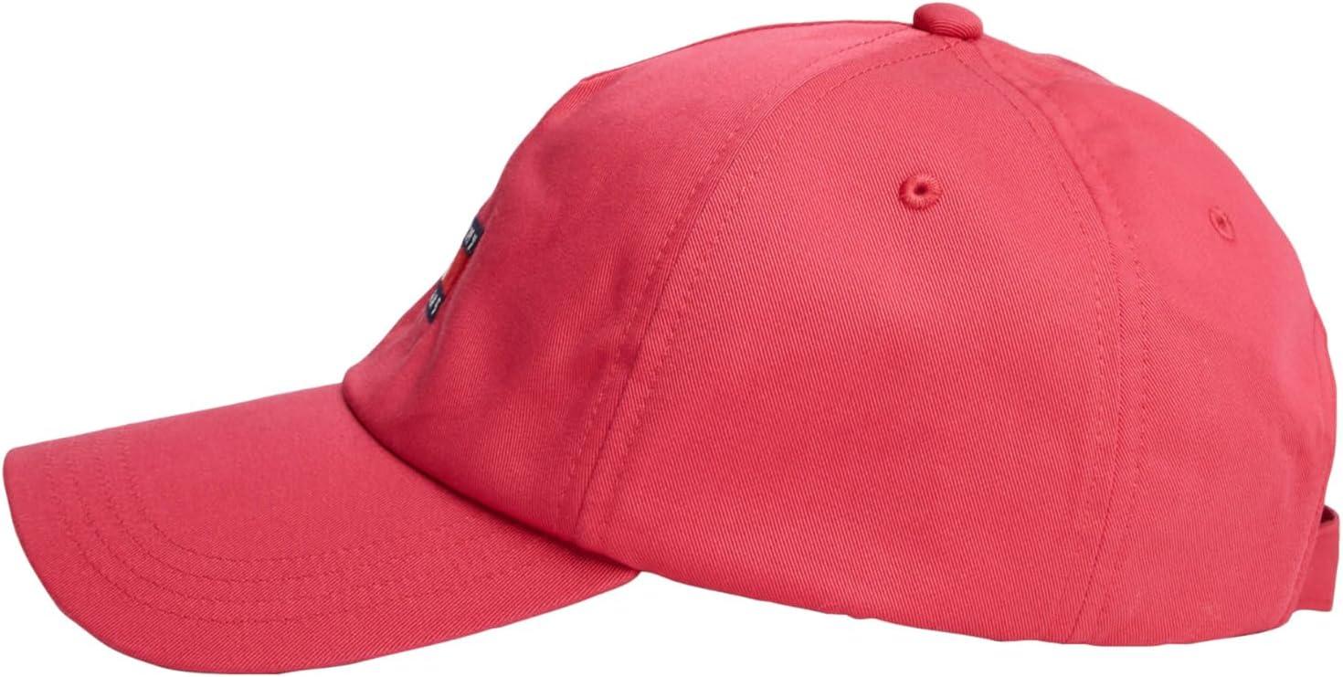 imageTommy Jeans Womens Tommy Jeans Hats for Women Cotton Logo Adjustable Baseball CapVintage Cerise