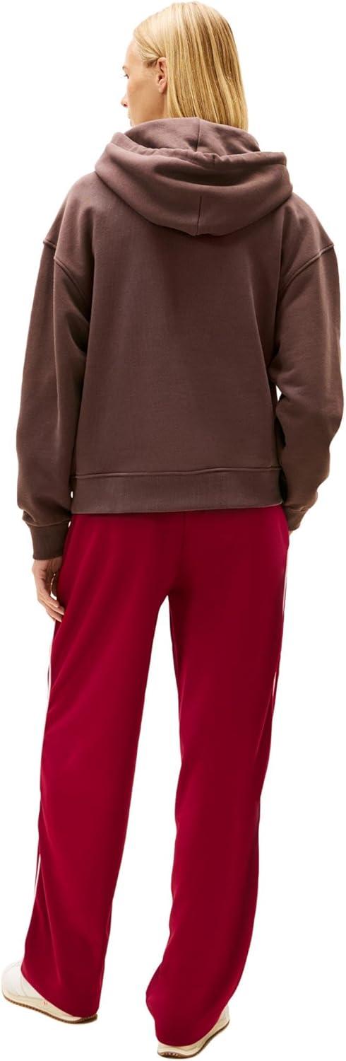 imageTommy Jeans womens Medium Weight Pullover Hoodie With Embroidered Flag LogoBlack Walnut