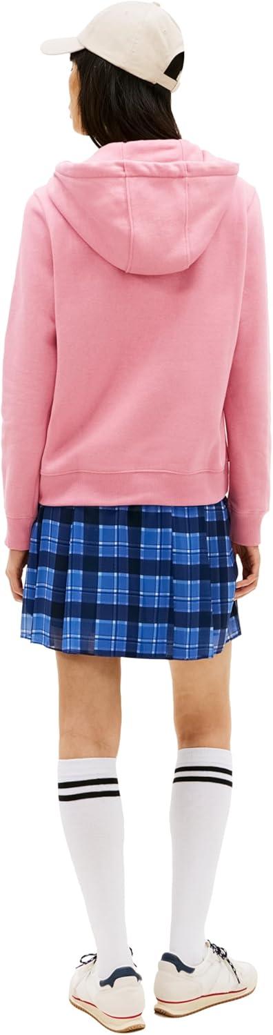 imageTommy Jeans womens Medium Weight Zip Up Hoodie With Printed Logo and DrawstringMystic Pink