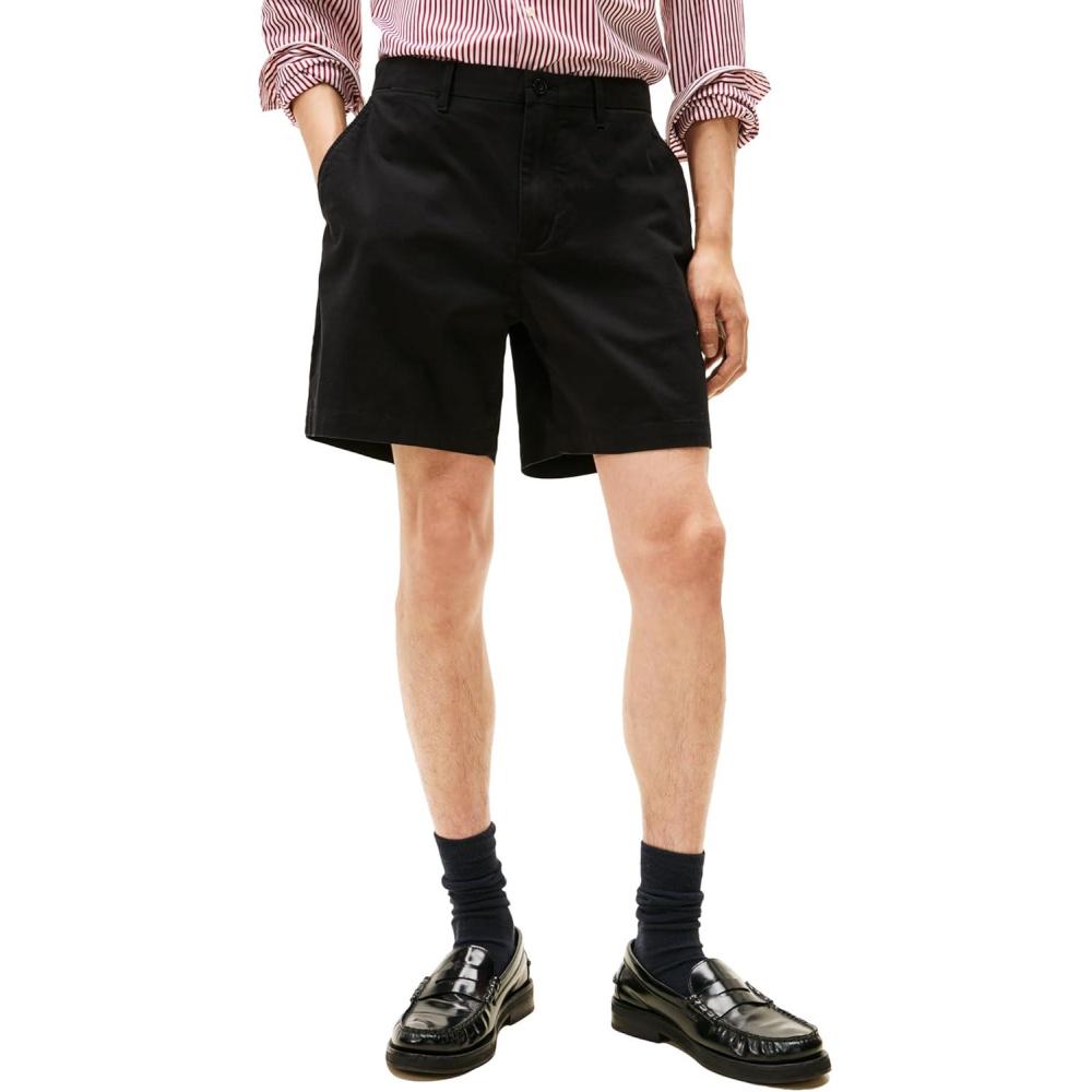 imageTommy Hilfiger Mens Casual Cotton Shorts 7 Inch with StretchBlack