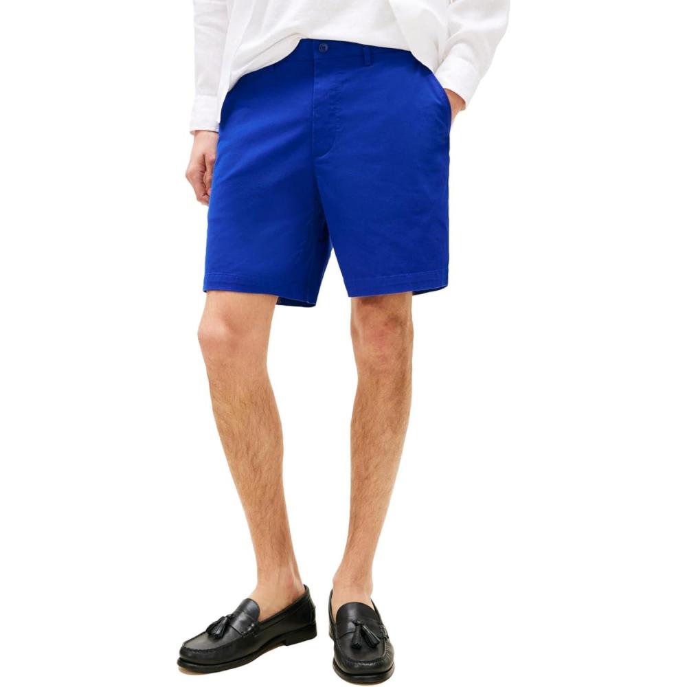 imageTommy Hilfiger Mens Casual Cotton Shorts 7 Inch with StretchWedge Blue