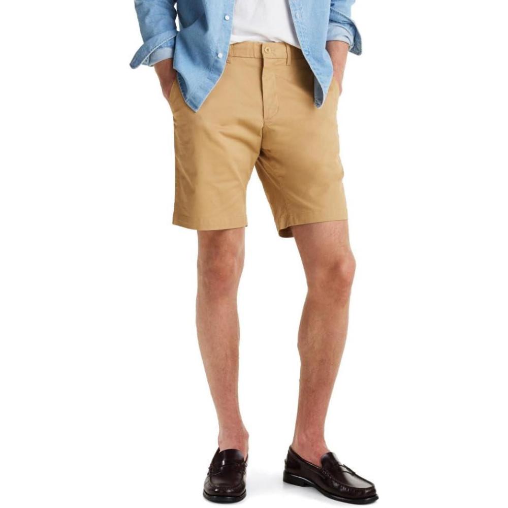 imageTommy Hilfiger Mens Casual Cotton Shorts 9 Inch with Stretch Also Available in Big and TallClassic Khaki