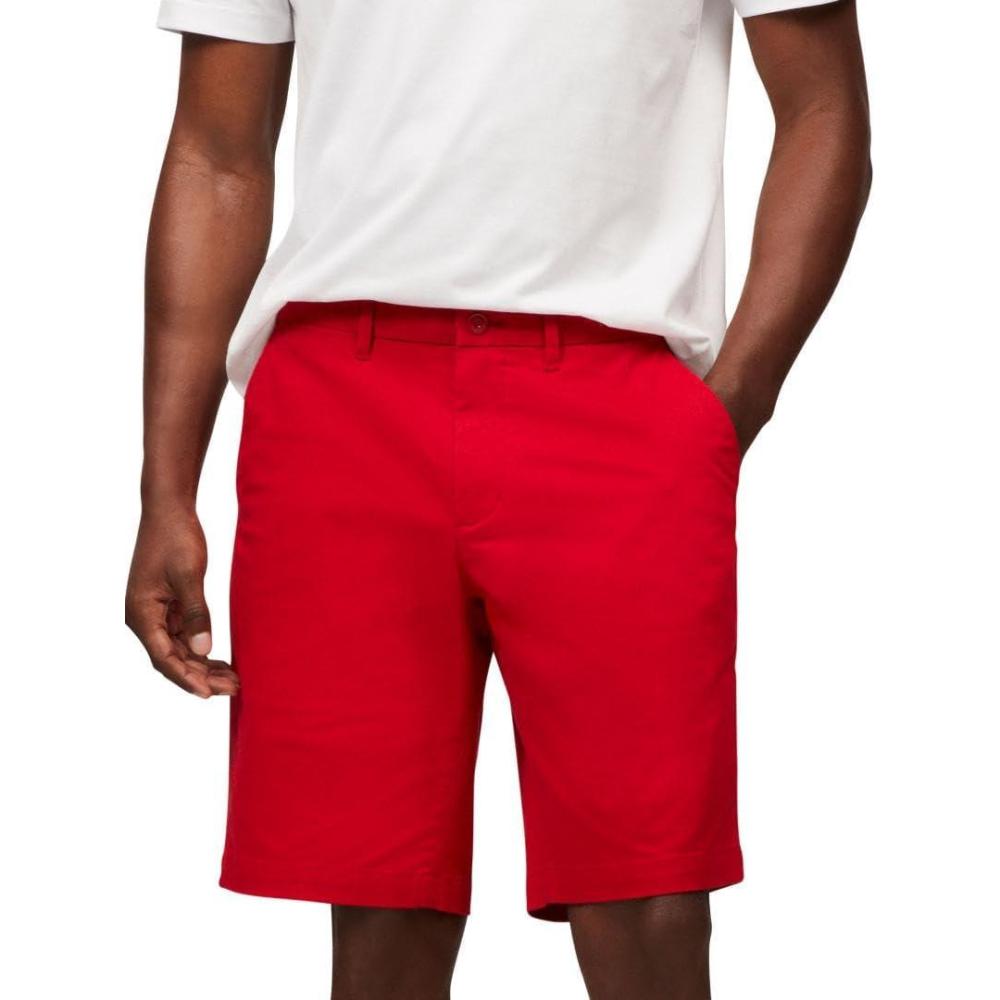 imageTommy Hilfiger Mens Casual Cotton Shorts 9 Inch with Stretch Also Available in Big and TallMedium Red