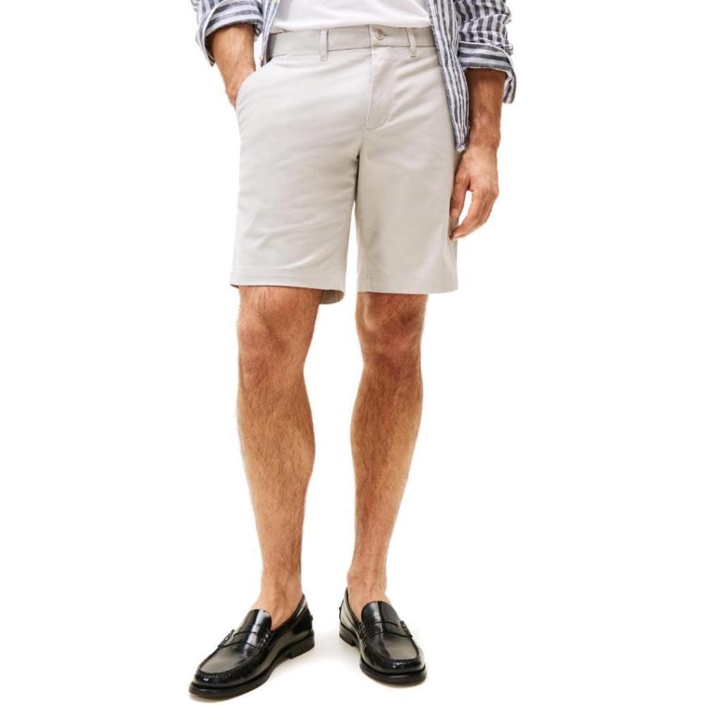 imageTommy Hilfiger Mens Casual Cotton Shorts 9 Inch with Stretch Also Available in Big and TallOctober Grey