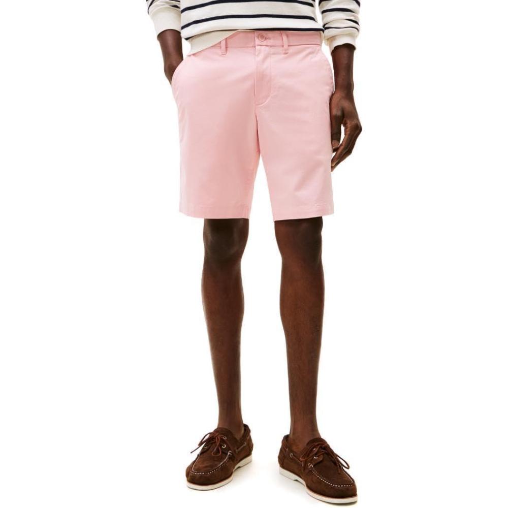 imageTommy Hilfiger Mens Casual Cotton Shorts 9 Inch with Stretch Also Available in Big and TallPink Shade