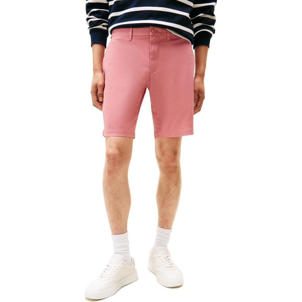 imageTommy Hilfiger Mens Casual Cotton Shorts 9 Inch with Stretch Also Available in Big and TallTahiti Berry