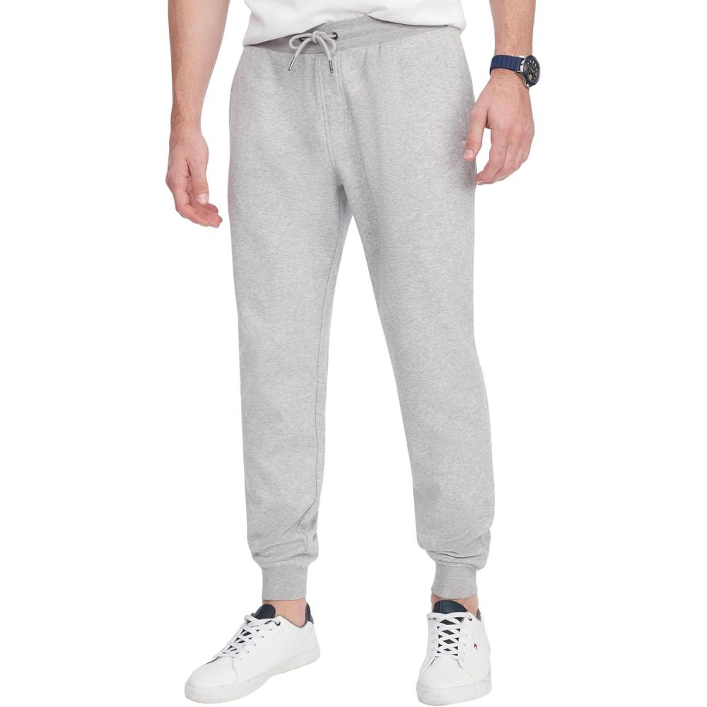 imageTommy Hilfiger Mens Casual Fleece Lined Jogger Sweatpants Also Available in Big ampamp TallLight Grey Heather