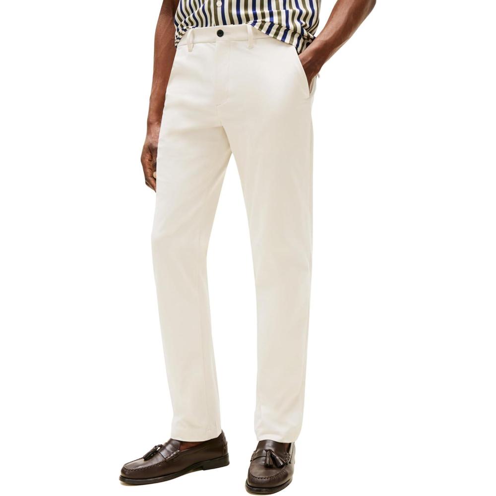 imageTommy Hilfiger Mens Casual Moisture Wicking Wrinkle Resistant Stretch Performance Pants in Straight FitNewsprint