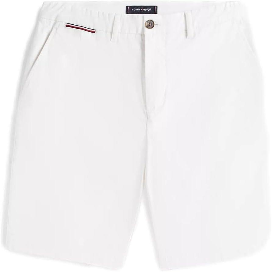 imageTommy Hilfiger Mens Casual Stretch 9 Inseam Chino ShortsTh Optic White