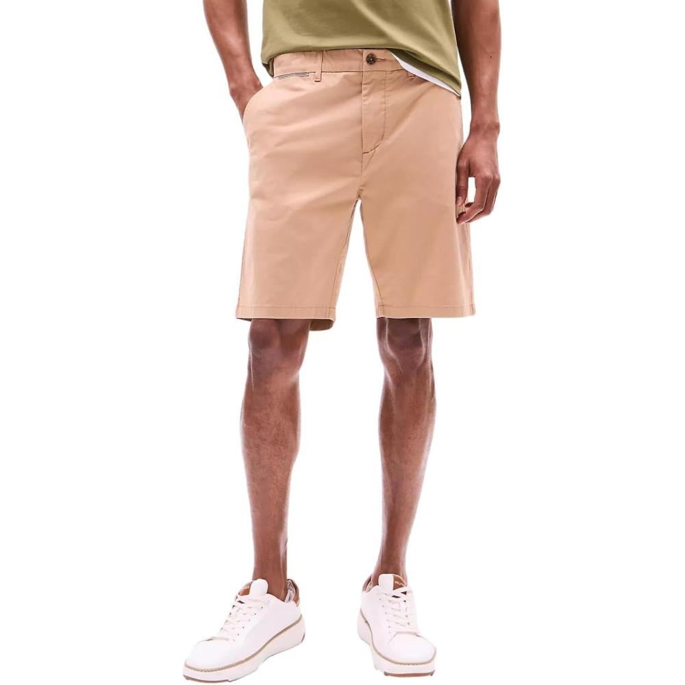 imageTommy Hilfiger Mens Casual Stretch 9 Inseam Chino ShortsTh Tannin