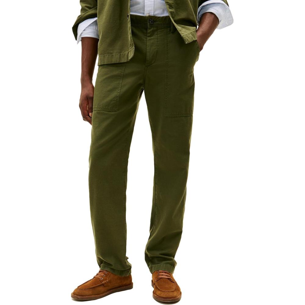 imageTommy Hilfiger Mens Casual Wrinkle Resistant Cotton Chino Pants in Regular FitArctic Spruce