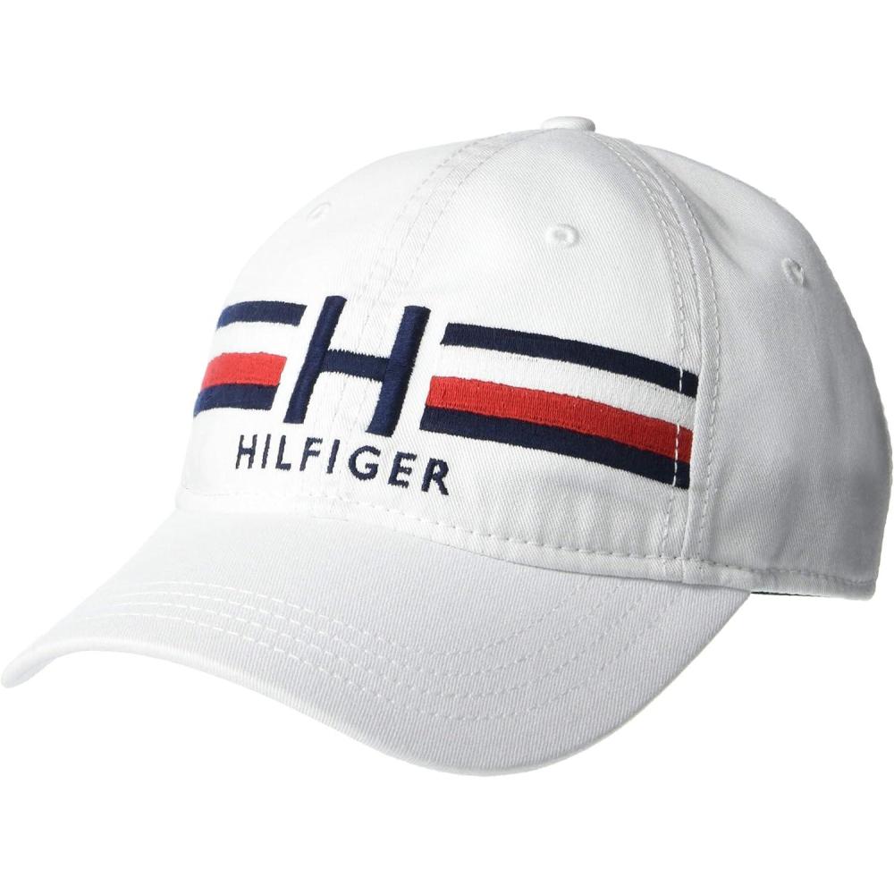 imageTommy Hilfiger Mens Cotton Ira Adjustable Baseball CapClassic White