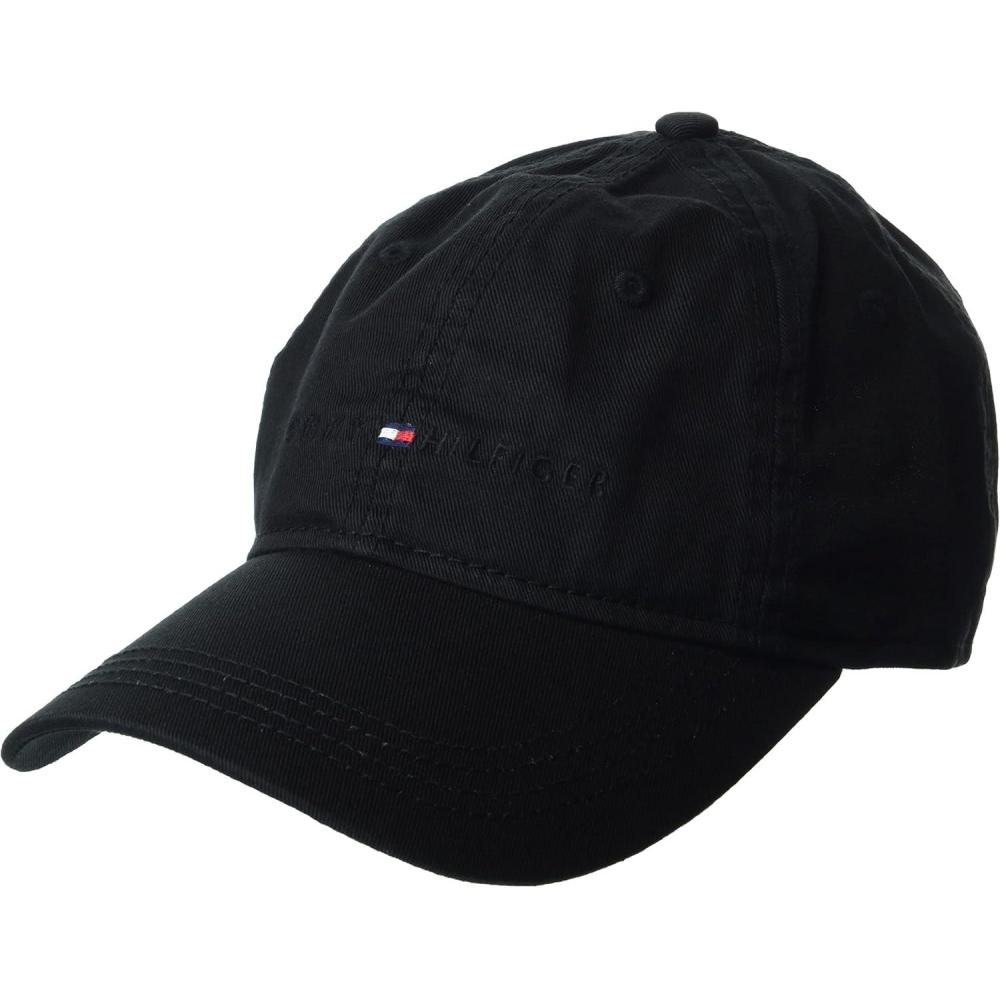 imageTommy Hilfiger Mens Cotton Logo Adjustable Baseball CapBlack