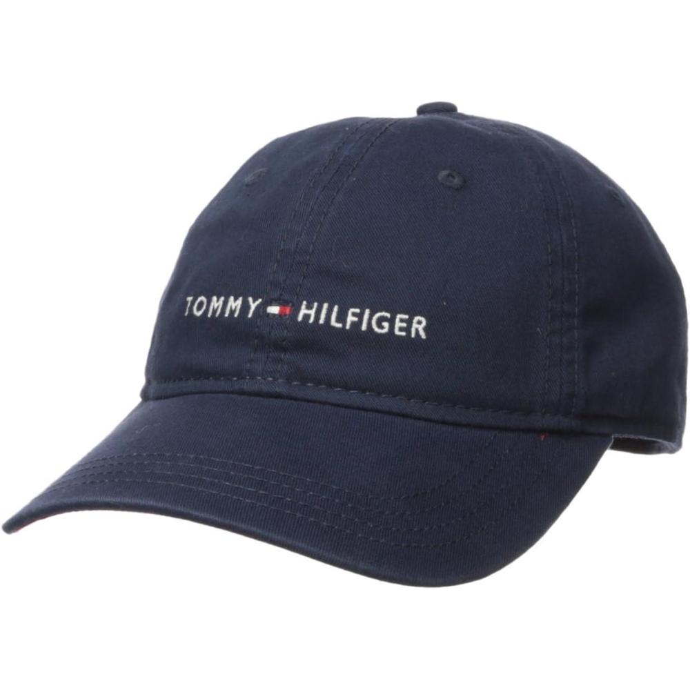 imageTommy Hilfiger Mens Cotton Logo Adjustable Baseball CapTommy Navy