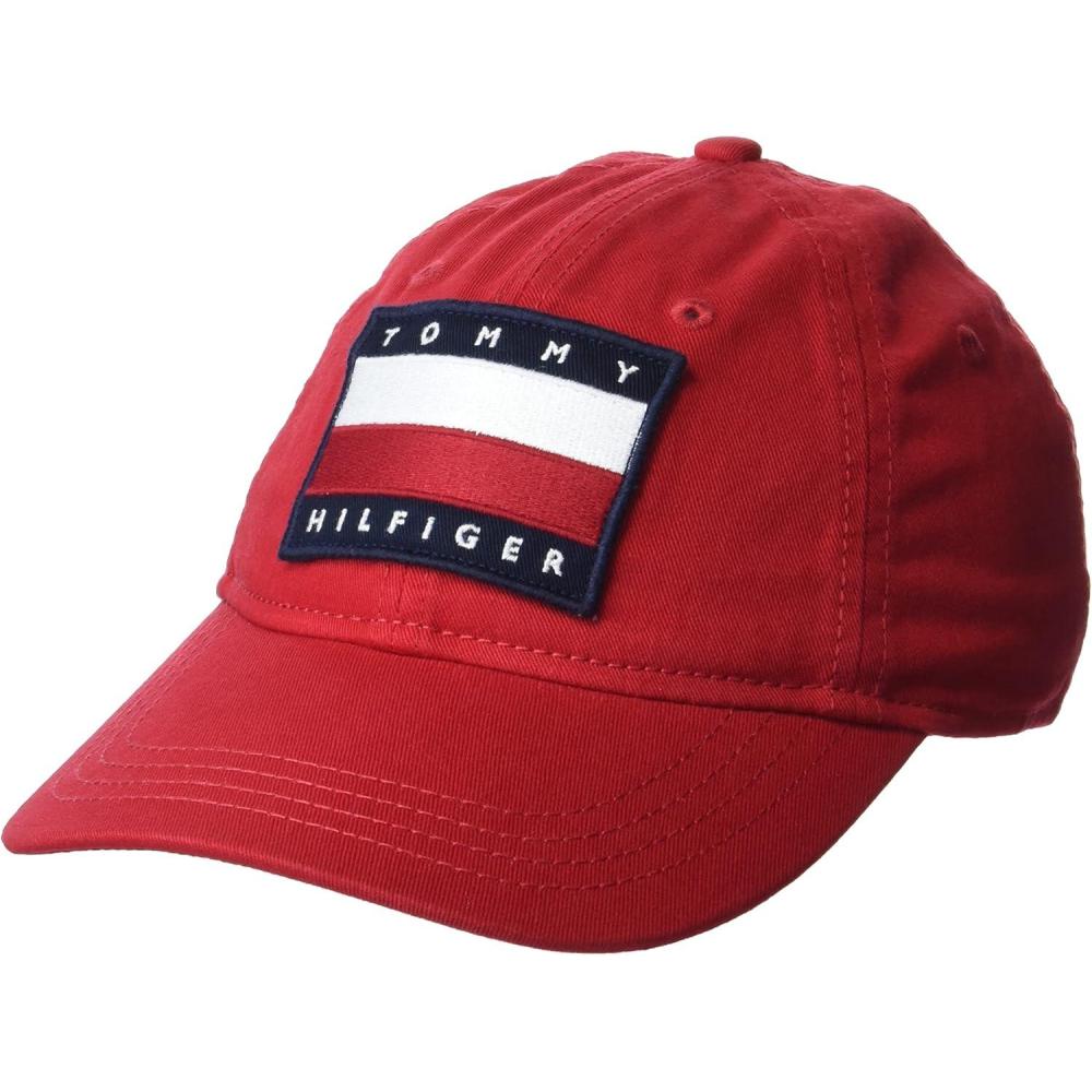 imageTommy Hilfiger Mens Cotton Tony Adjustable Baseball CapApple Red