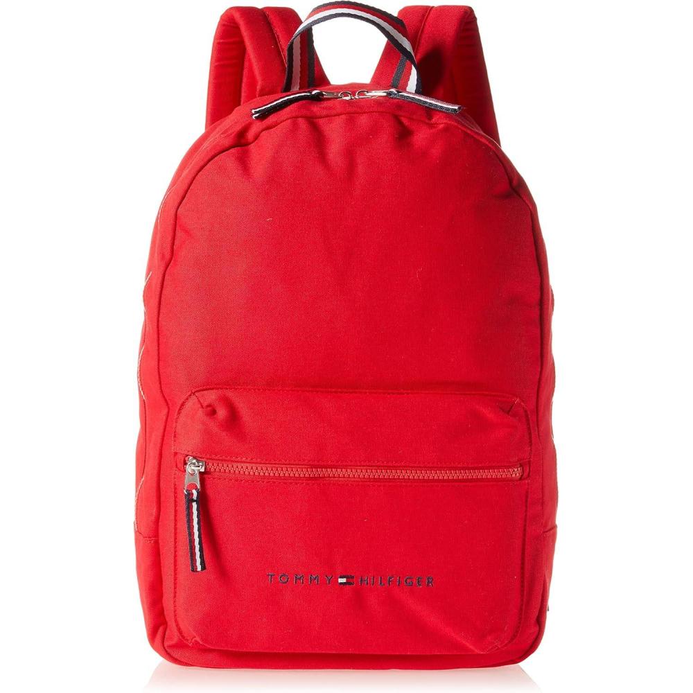imageTommy Hilfiger Mens Jackson Canvas Backpack BlackApple Red