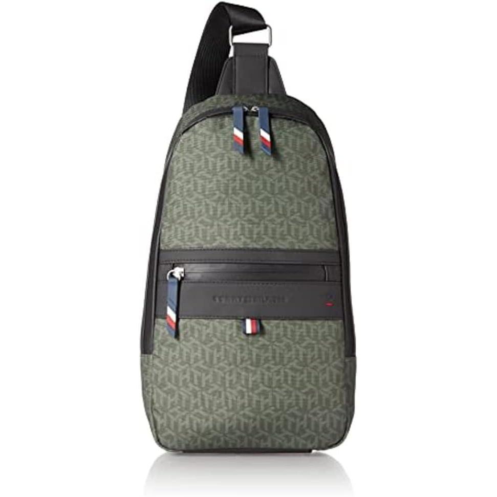 imageTommy Hilfiger Mens Leo Sling BackpackArmy GreenFaded Military