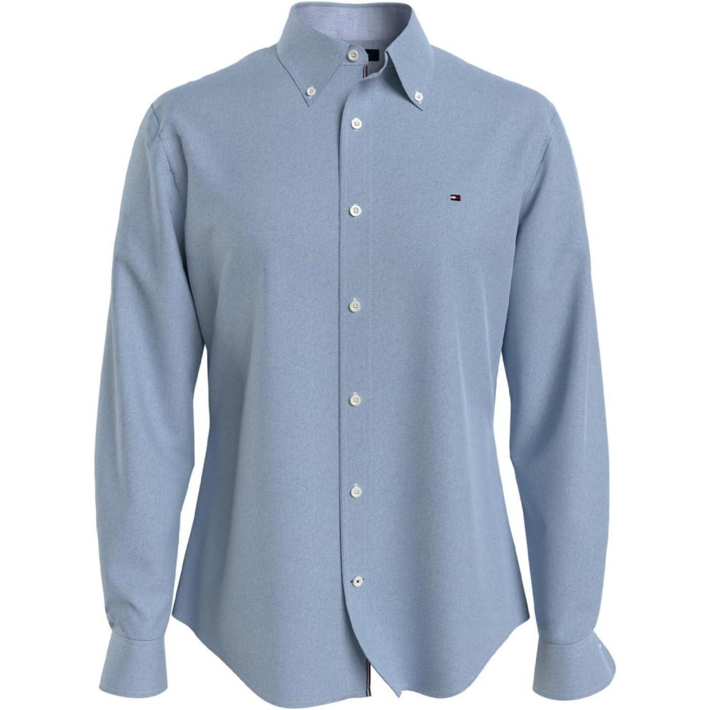 imageTommy Hilfiger Mens Long Sleeve Button Down Oxford Shirt in Regular FitDallas Blue