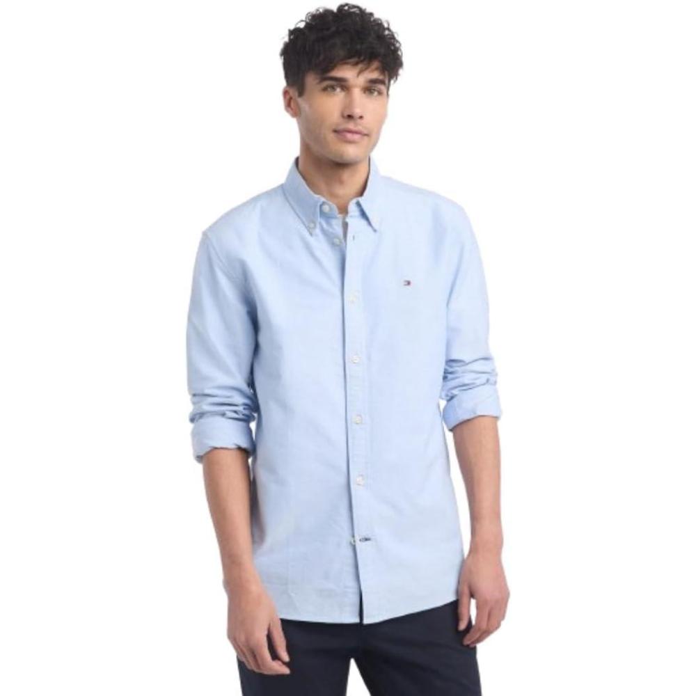 imageTommy Hilfiger Mens Long Sleeve Button Down Oxford Shirt in Regular FitProvence