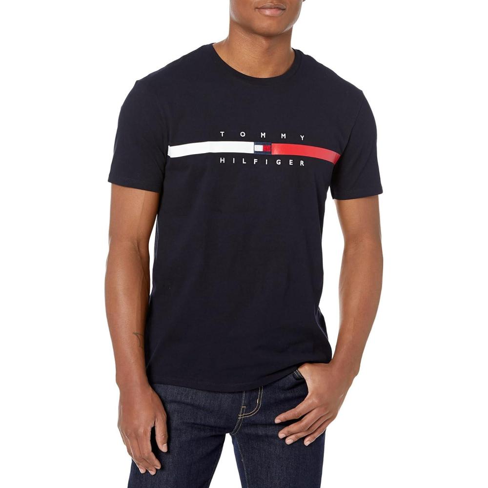 imageTommy Hilfiger Mens M Script Tino Ss TeeClassic Navy