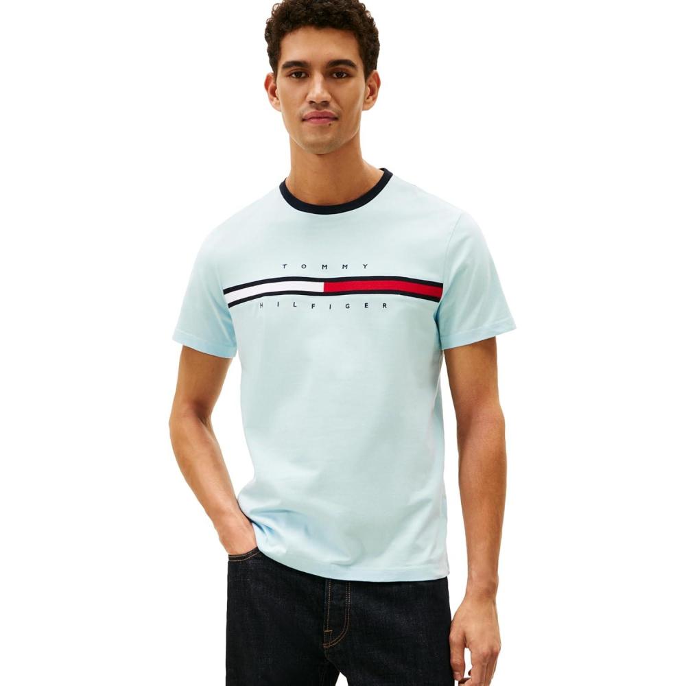 imageTommy Hilfiger Mens M Script Tino Ss TeeCorydalis Blue