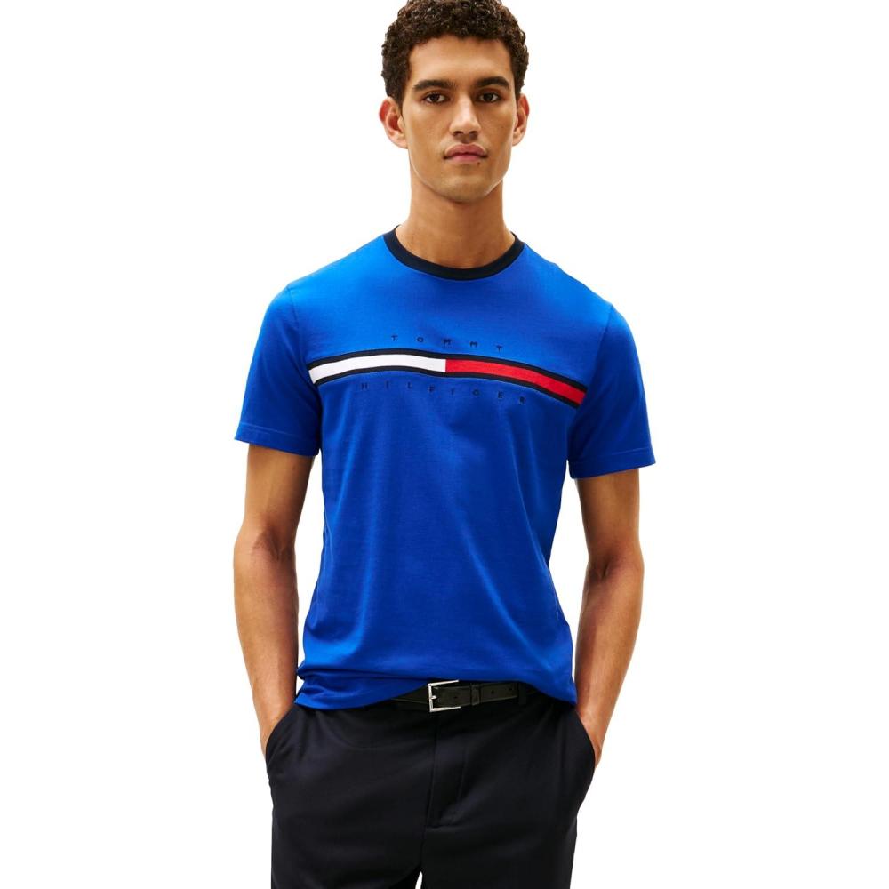 imageTommy Hilfiger Mens M Script Tino Ss TeeMazarine Bluep