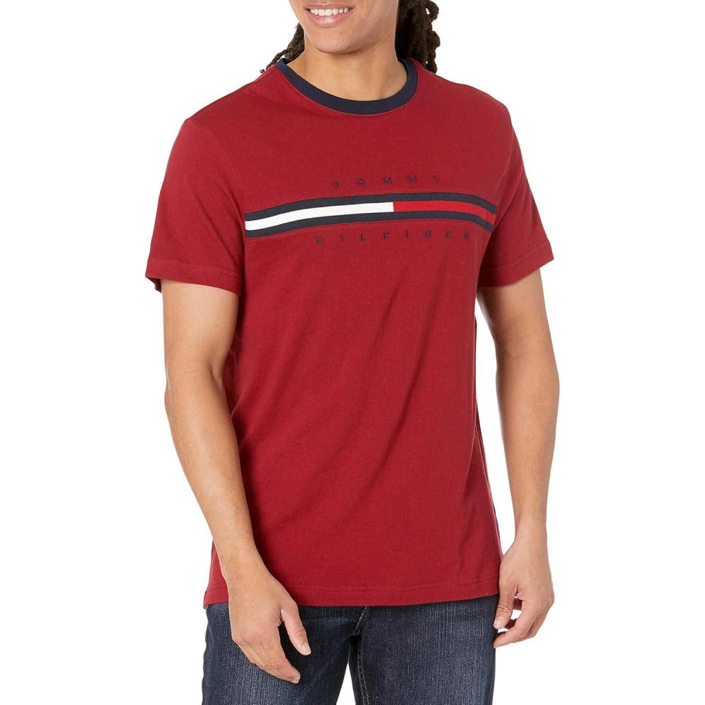imageTommy Hilfiger Mens M Script Tino Ss TeeRed Carpet
