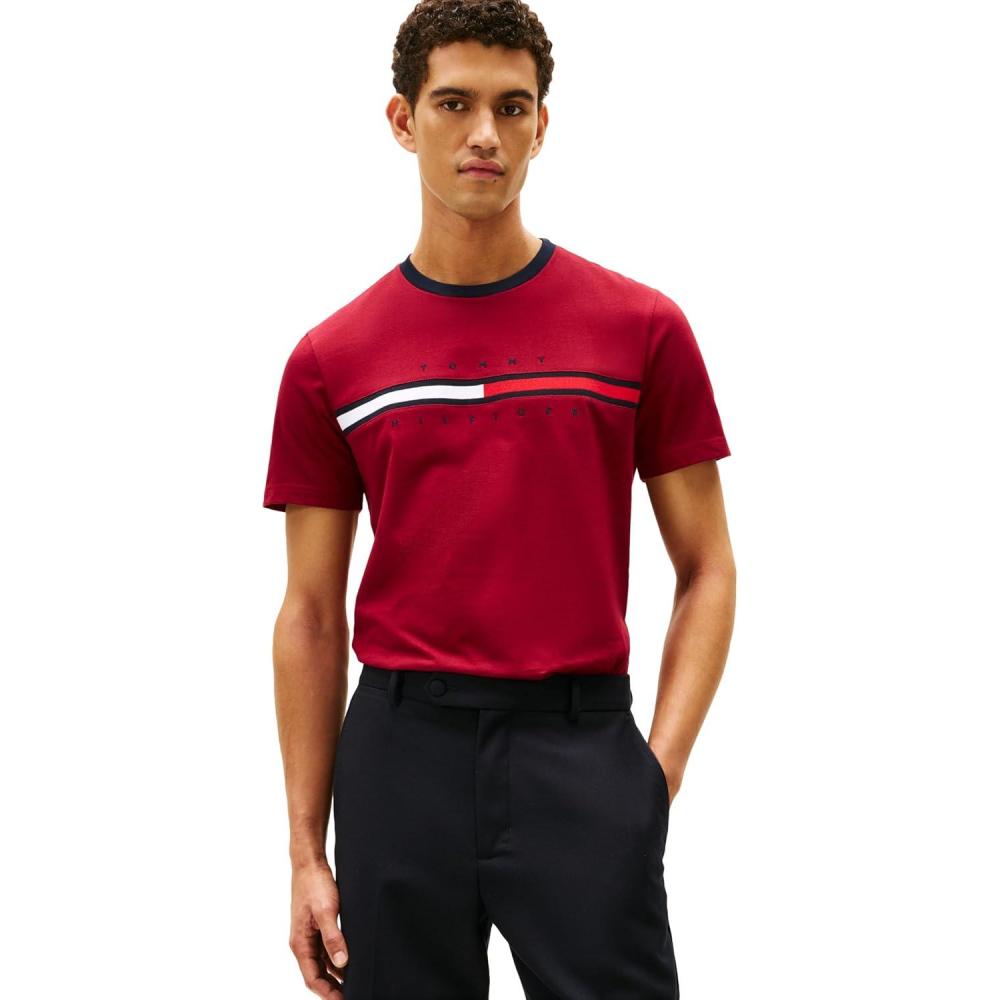 imageTommy Hilfiger Mens M Script Tino Ss TeeRouge