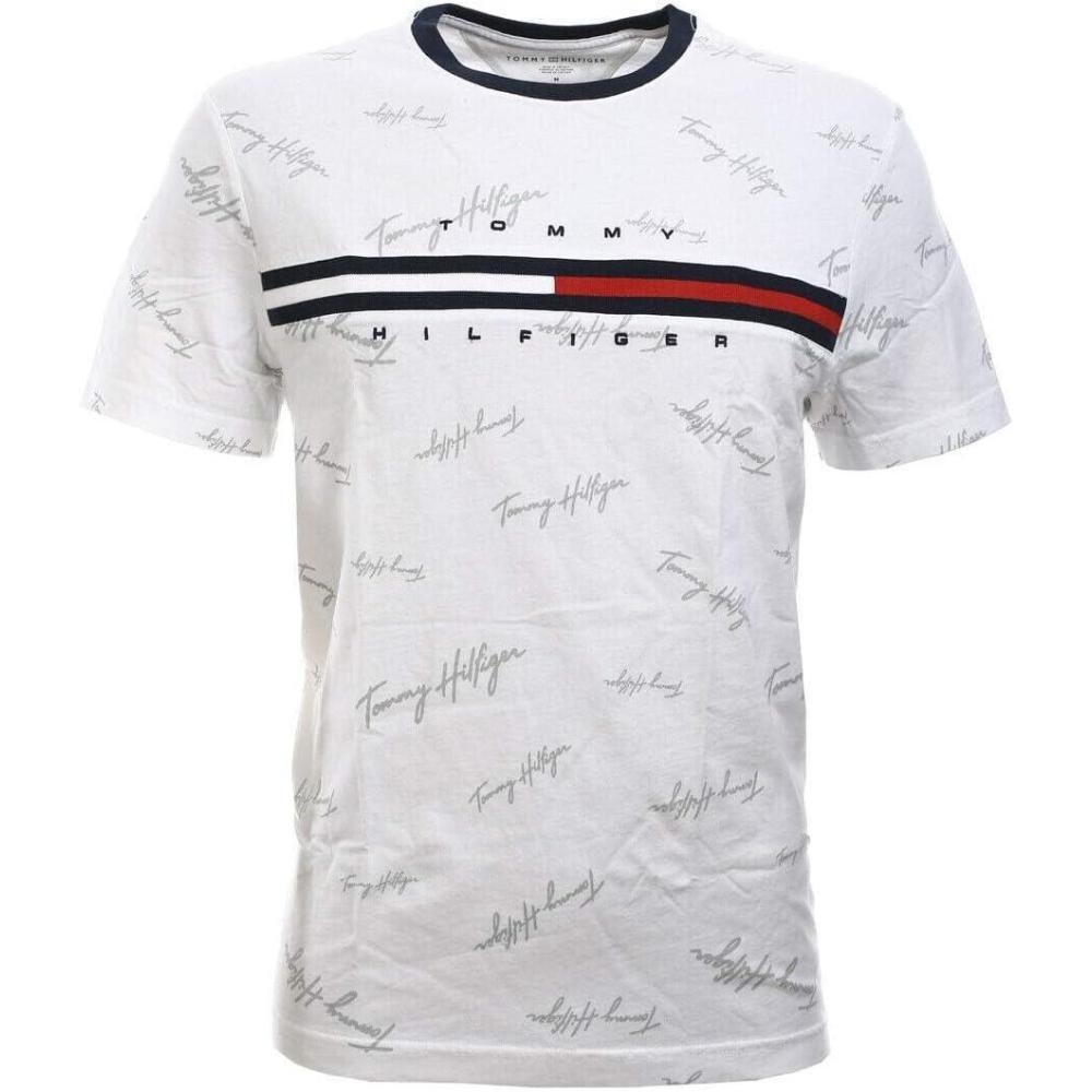 imageTommy Hilfiger Mens M Script Tino Ss TeeSilver Tommy Hilfiger Signature