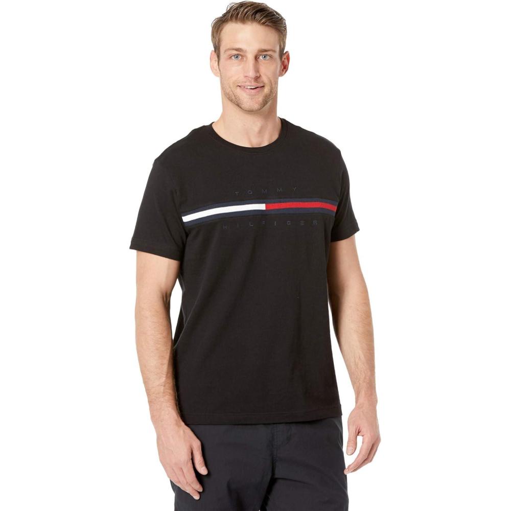 imageTommy Hilfiger Mens M Script Tino Ss TeeThe Deep Black